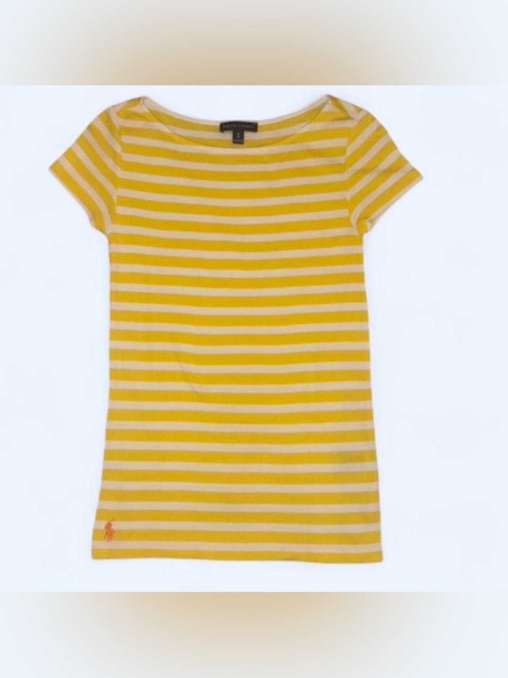Yellow & White Striped Tee - Polo Ralph Lauren